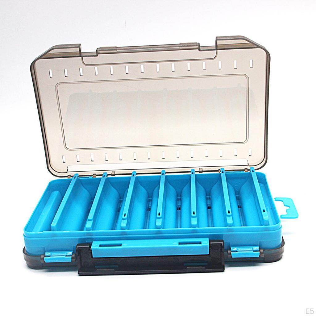 Fischfang-Aufbewahrungsbox Doppelseitige Köderbox Transparenter und stabiler Kunststoff