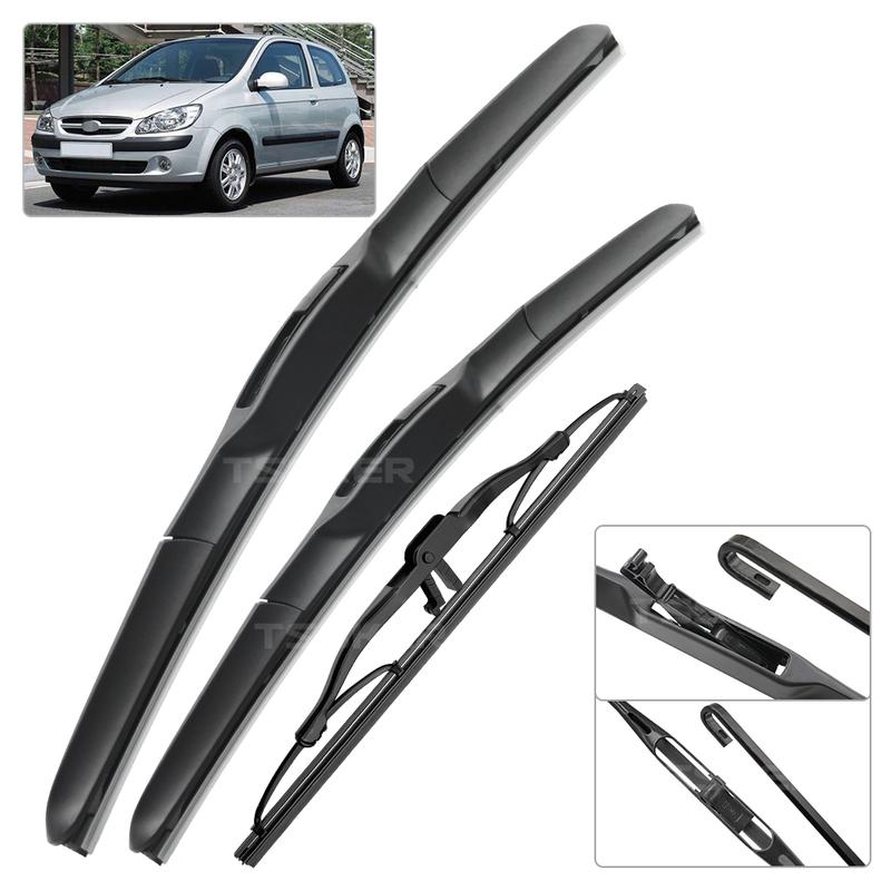 Front & Rear Wiper For Hyundai Getz 2002-2009 2003 2004 2005 2006 Wiper Blades Windshield Windscreen Window Brushes 22"+14"+14"