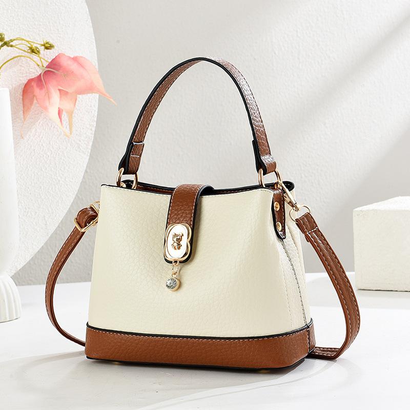 Atmospheric bucket bag New high-end fashion handbag Casual versatile messenger bag