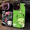 Madness I-Invader Zim Gir Colorful Silver Back Phone Case For IPhone 17 16 15 14 13 12 11 Plus Pro Max Plus