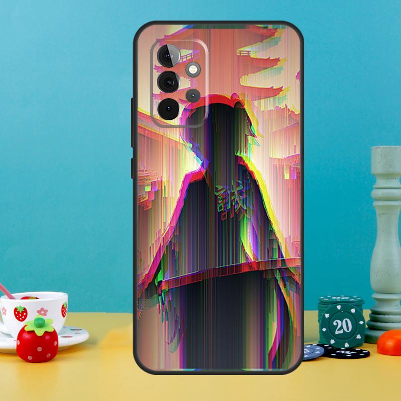 Vaporwave Glitch Anime Case For Samsung Galaxy A15 A16 A05 A26 A36 A56 A52 A53 A33 A13 A34 A54 A14 A35 A55 A22 A32