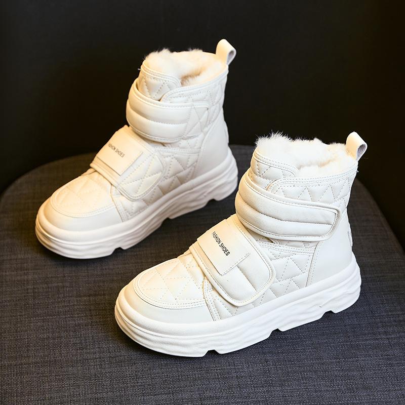 

Меховые интегрированные зимние ботинки женские 2024 новые зимние ботинки на платформе Мартин с напуском и утолщенные теплые хлопковые ботинки Северо-Востока 40