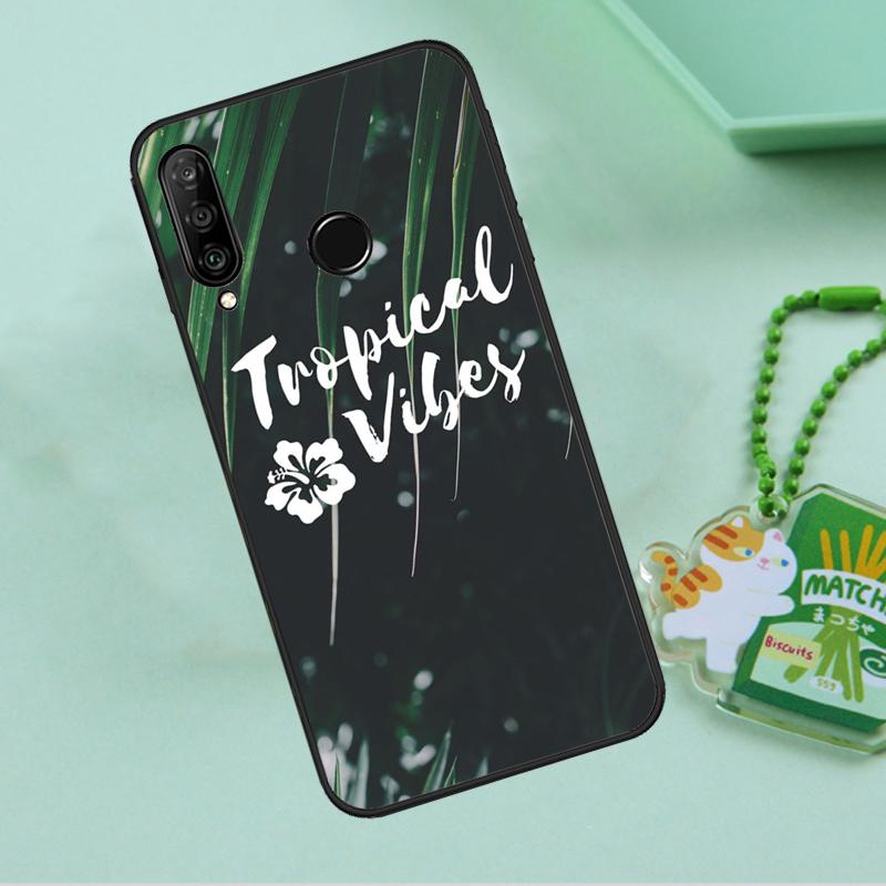 Monstera Leaves Palm Tree Flowers For Huawei Nova Y90 Y70 Y60 Y61 Y91 Y72 9 10 SE 12i 12s 11i 5T P60 Pro P20 P30 P40 Lite Case