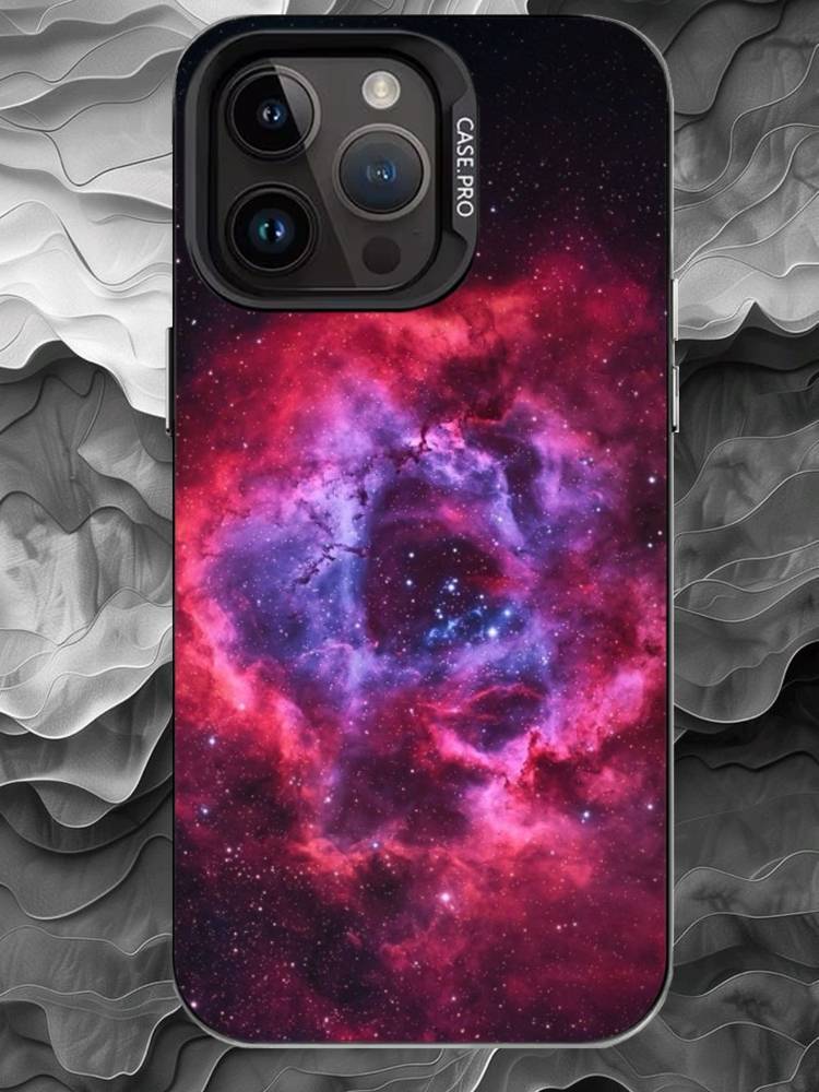 

Чехол для телефона Галактическая туманность для iPhone 17 16 15 14 13 12 11 Pro Max Plus Серебристый Матовый Черный Чехол iPhone16e