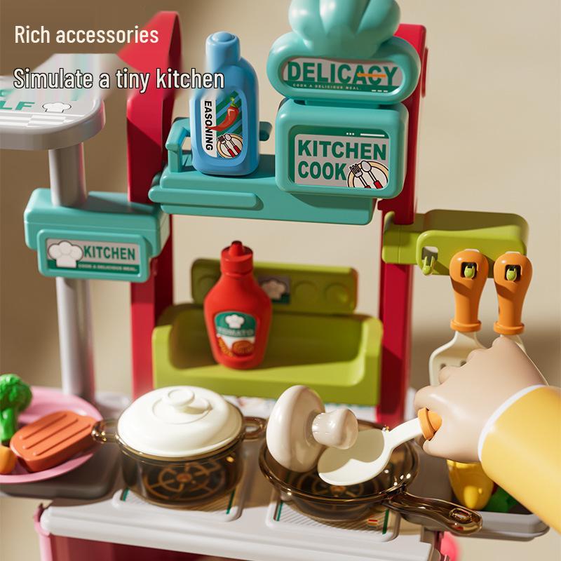 Mini Kitchen Playset: Pretend Play Shopping Cart & Cooking Toys for Kids