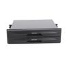 Car Auto Double Layer Radio Pocket Drink Cup Holder Storage Box Black 1 Din