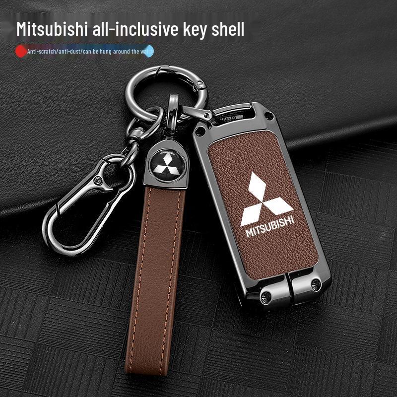 Mitsubishi Outlander, ASX, Pajero Key Case: Durable Metal Shell with Secure Buckle.