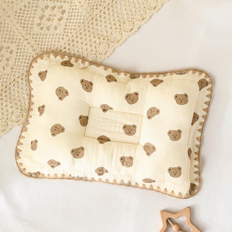 1 Piece Cotton Baby Bedding Pillow Soft And Breathable Newborn Pillow Provide Comfortable Rest For Boys Girls