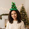 Star Christmas Tree Headband Plush Texture Holiday Headwear Cute Xmas Hair Hoop  Party Costume