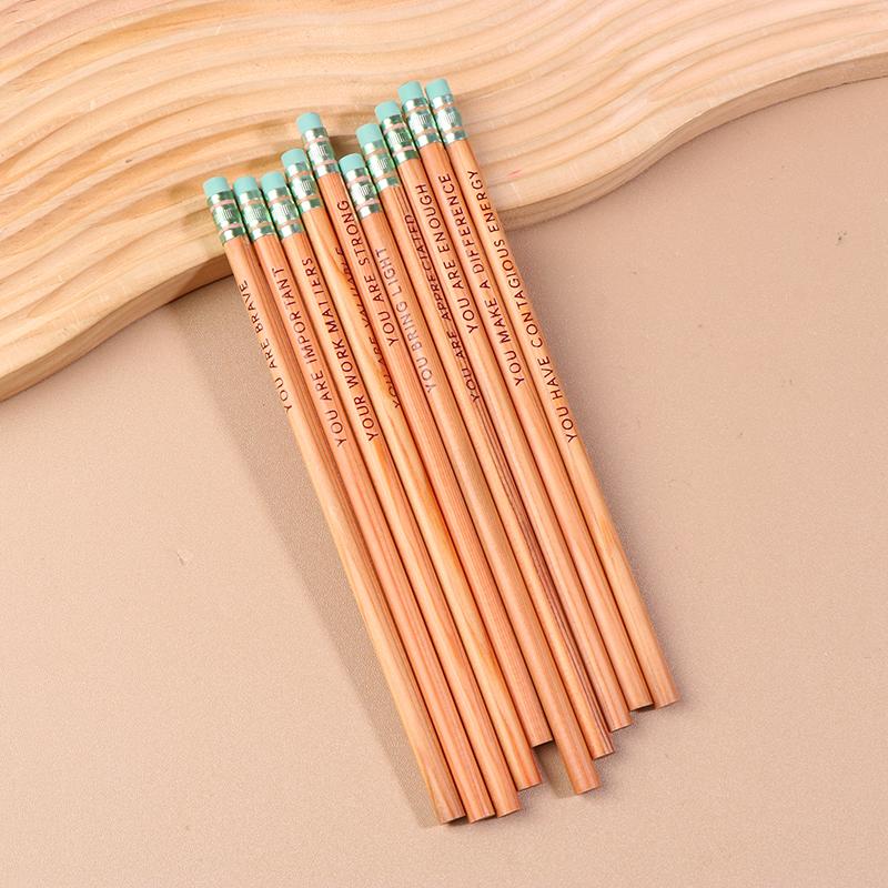 

Набор из 10 карандашей с аффирмациями, персонализированный, вдохновляющий, с комплиментами, цветные карандаши с вдохновляющими надписями для студентов-художников