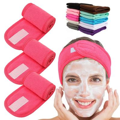 Neu in Weichem Frottee Haaraccessoires Stirnbänder zum Gesichtswaschen Bad Make-up Haarband für Damen Verstellbar SPA Gesichts-Stirnband