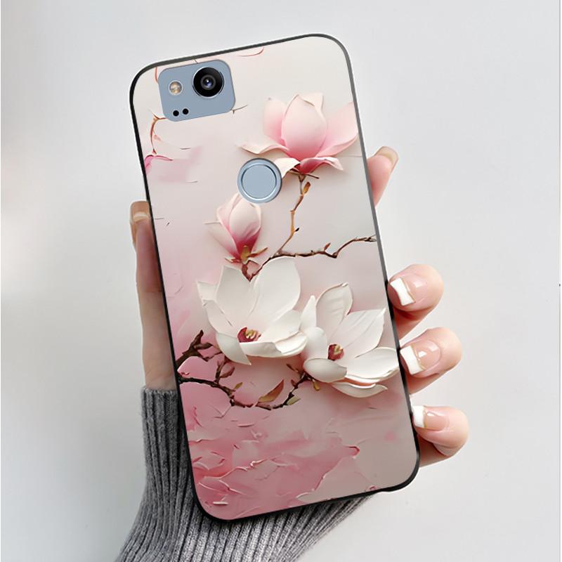 Pattern Case For Google Pixel 2 XL Pixel2 Funda Soft Silicone Shell For Google Pixel 1 XL Pixel1 Cover Cute Flower Casing Coque