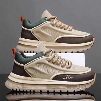 Herren-Sneakers Herren-Sneakers Schuhe für Herren Sport und Freizeit Dicke Sohle Weich und Bequem Skateboard Mode Runde Zehen