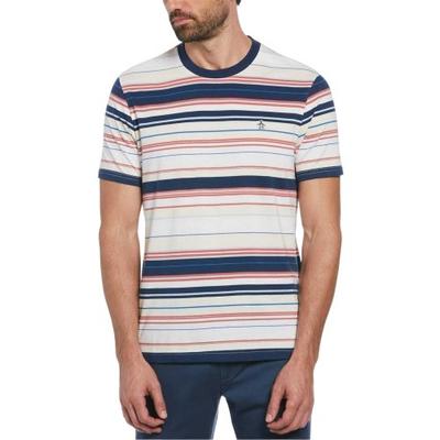 T-shirt à col rond rayé pour homme Original Penguin