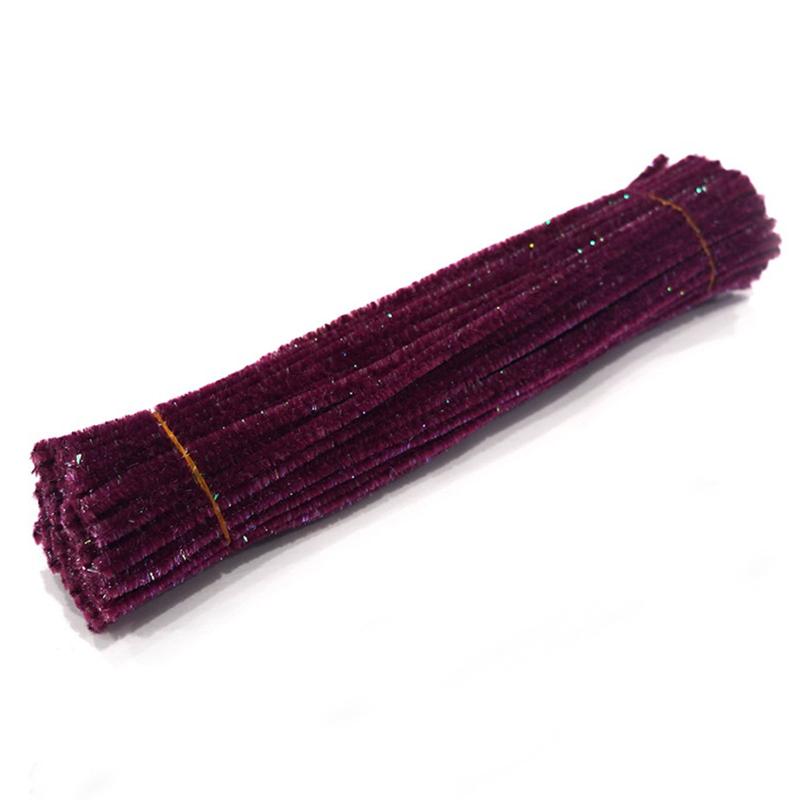 100Pcs Soft Chenille Stems Assorted Pipe Cleaners for Children DIY Art Crafts Kindergarten Handmade Craft Projects