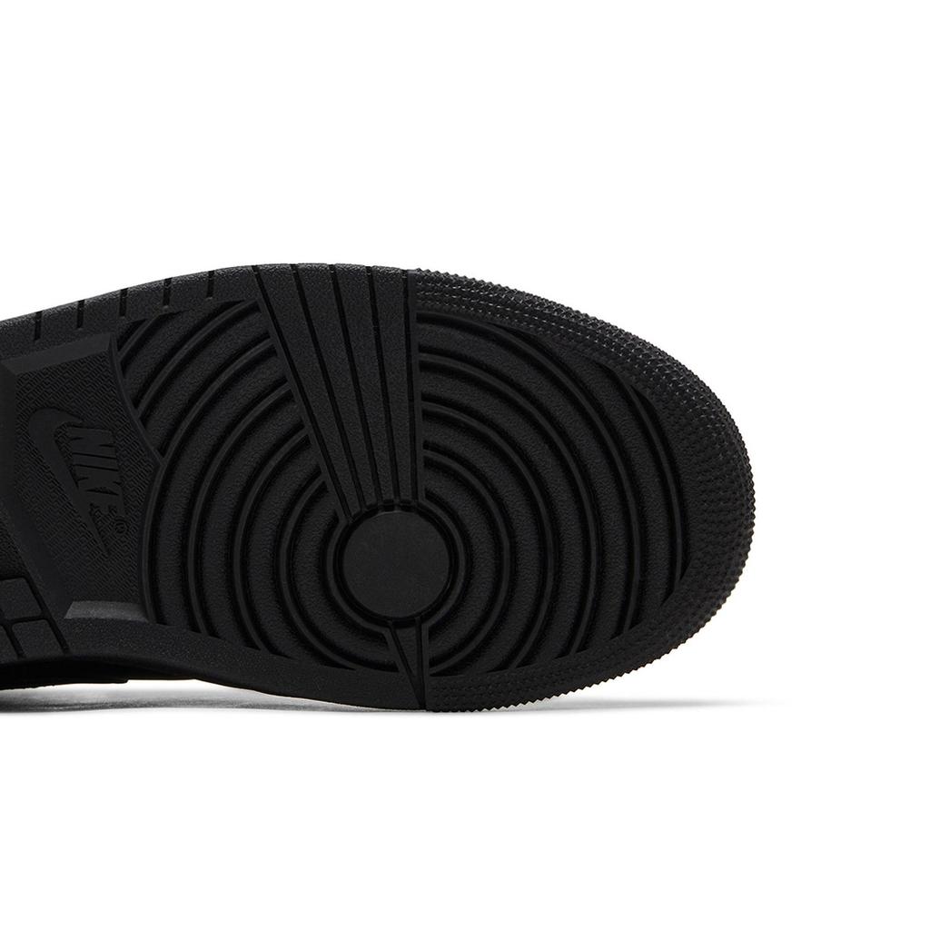 Air Jordan 1 Mid 'Triple Black' 2022 (Unisex) Black / Black / Black Vintage Basketball Shoes 554724 093