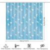 Ocean Wave Shower Curtain Blue Fish Sea Coastal Bathroom Decor Waterproof Fabric Liner