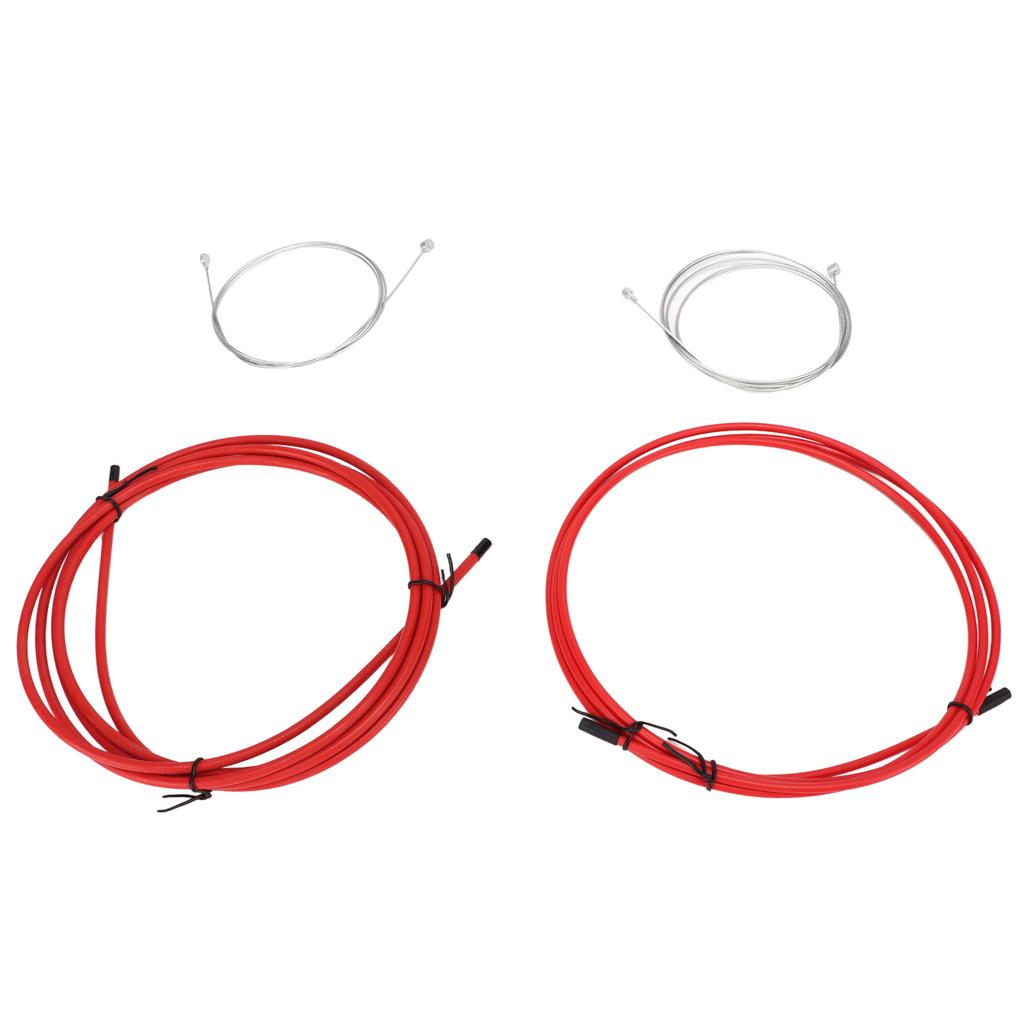 Bike Brake Cable Housing Kit Bike Shift Cable and Transmission Cable for Mountain Bike Road Bike Red