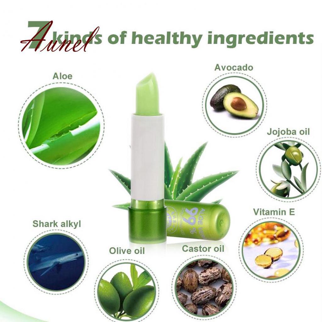 Fashionable Aloe Vera Lipstick Color Changing Long Lasting Moisturizing Makeup Cosmetic