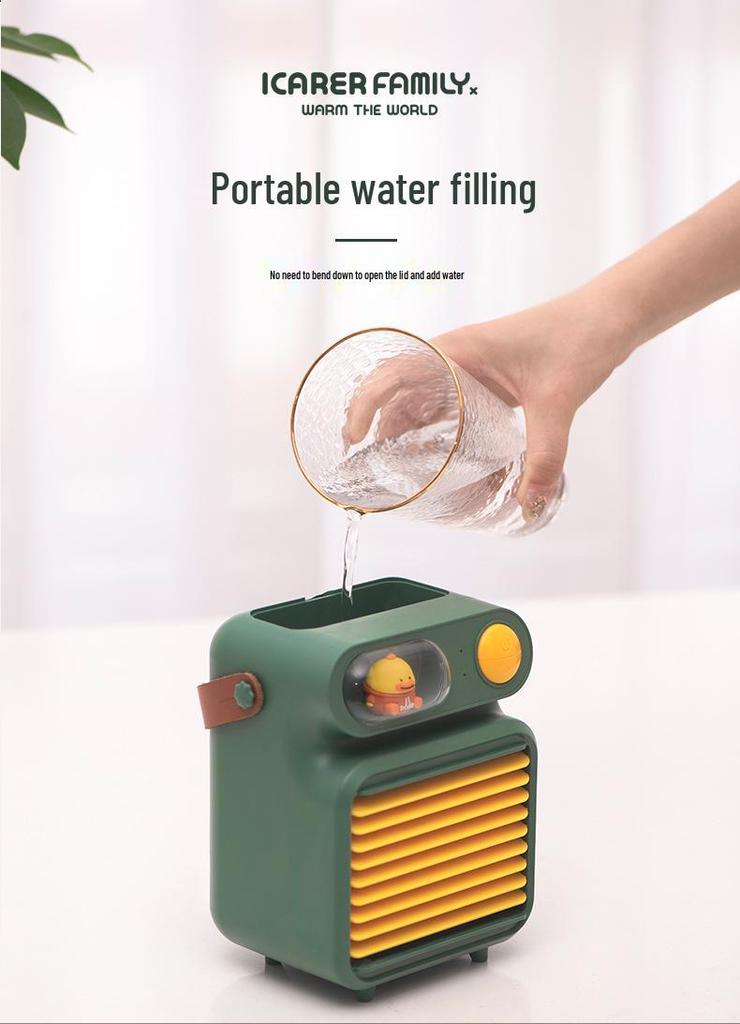 Aike Cute Cartoon Desktop Fan & Humidifier Combo