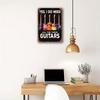Vintage Guitar Metal Sign 8x12 Inch Retro Music Wall Decor Rock Band Man Cave