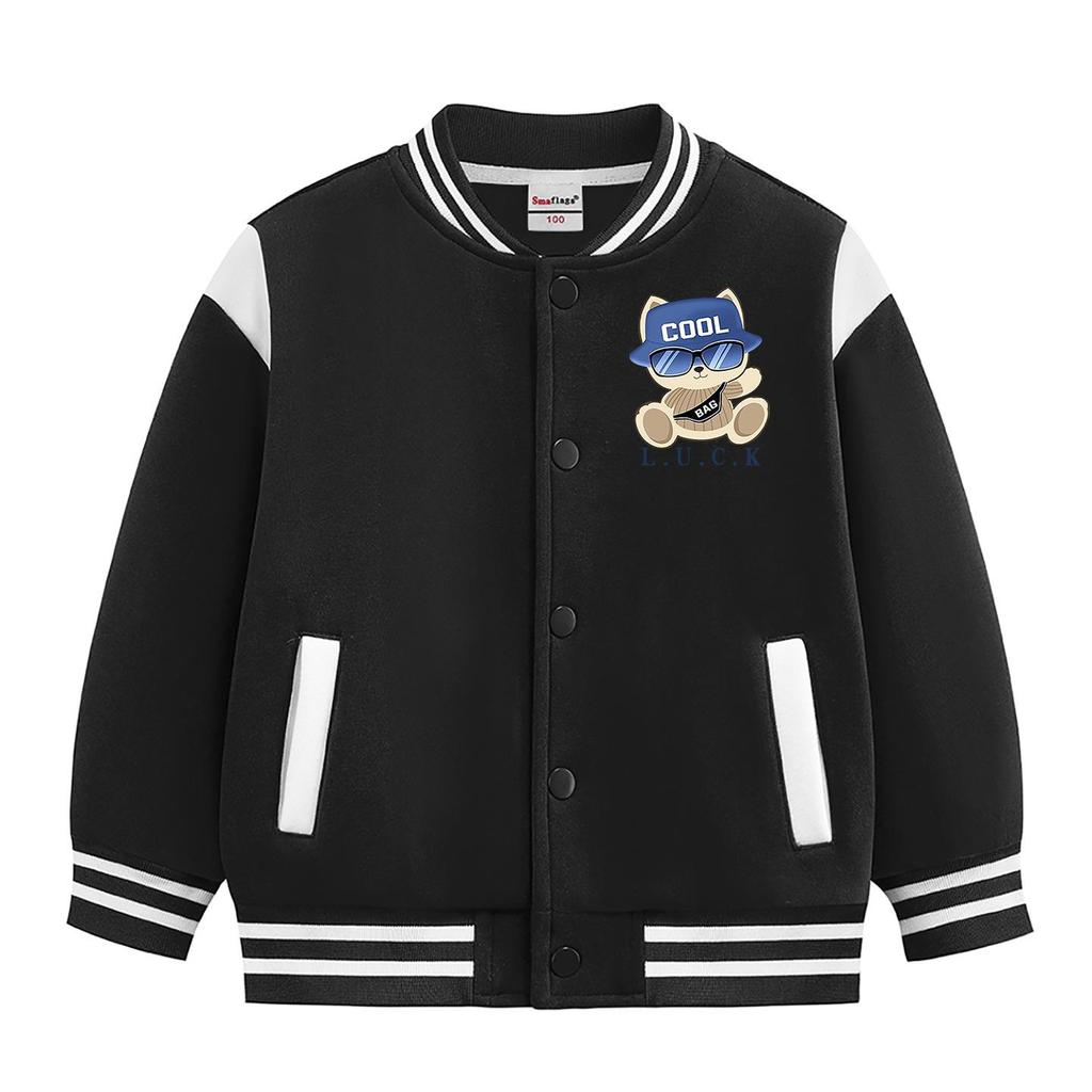 Jungen Koreanischer Stil Winter Baseballjacke mit Samt