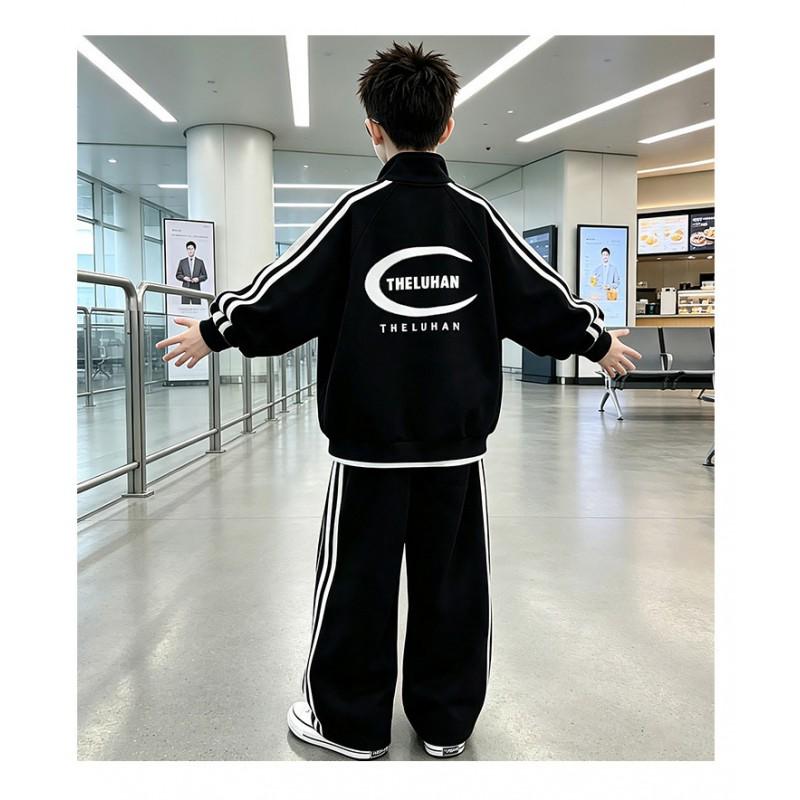 Boys Fall Cardigan Set Kids Sport Two-Piece Trendy Outfits 4-12 Years Old
