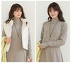 Autumn/Winter Brushed Half-High Collar Long Sleeve Slimming Dress