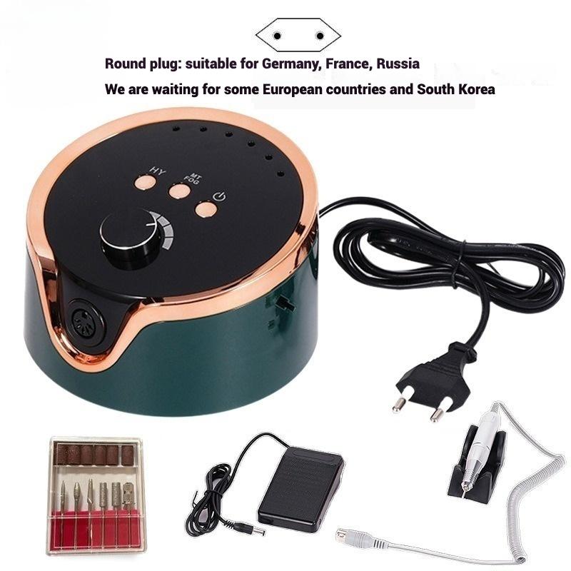 

XSUV-702 Трансформер Профессиональная машинка для полировки ногтей, 0-45000 об/мин, 6 типов шлифовальных головок оборудование для красоты и ногтей зелёный