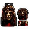 Set Zaino a 3 Pezzi Borsa a Tracolla Astuccio Slipknot Tessuto Oxford Per Materiale Scolastico