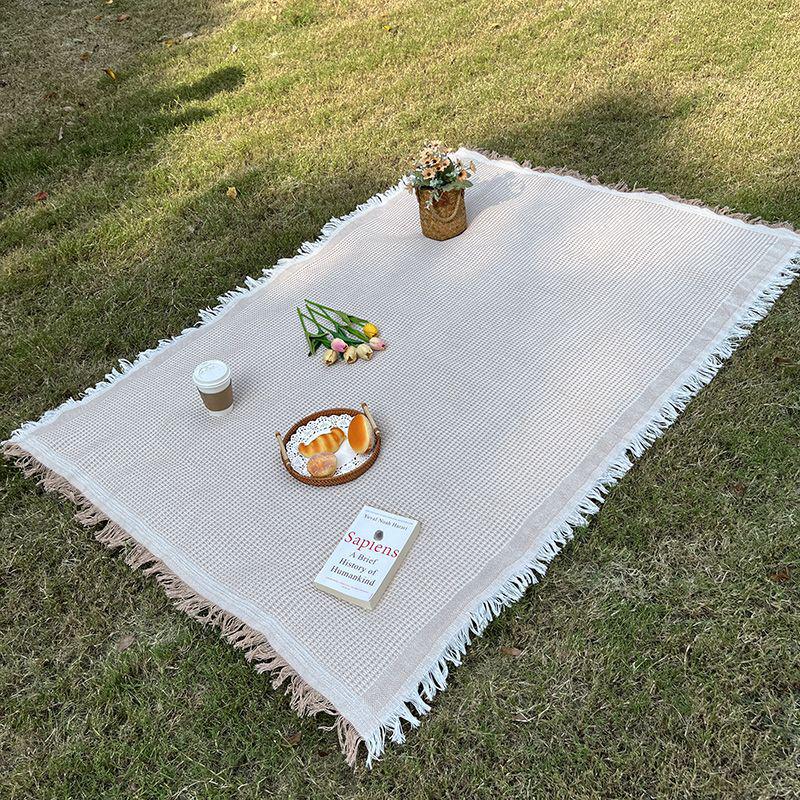 French Artistic Outdoor Double-Sided Picnic Mat - Thickened for Camping & Photography