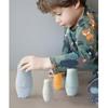Non-Toxic 5Pcs Silicone Stacking Puzzle Stacking Toys Circle Arrangement Food Grade Nesting Toys Birthday Gift Baby Toys