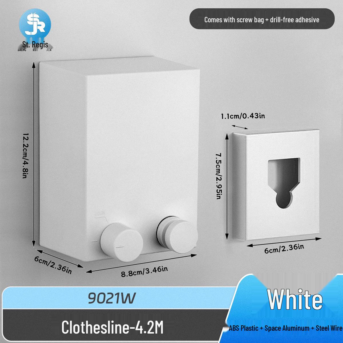 Telescopic Retractable Clothesline - No-Punch, Wall-Mounted, Indoor/Outdoor Balcony Rack