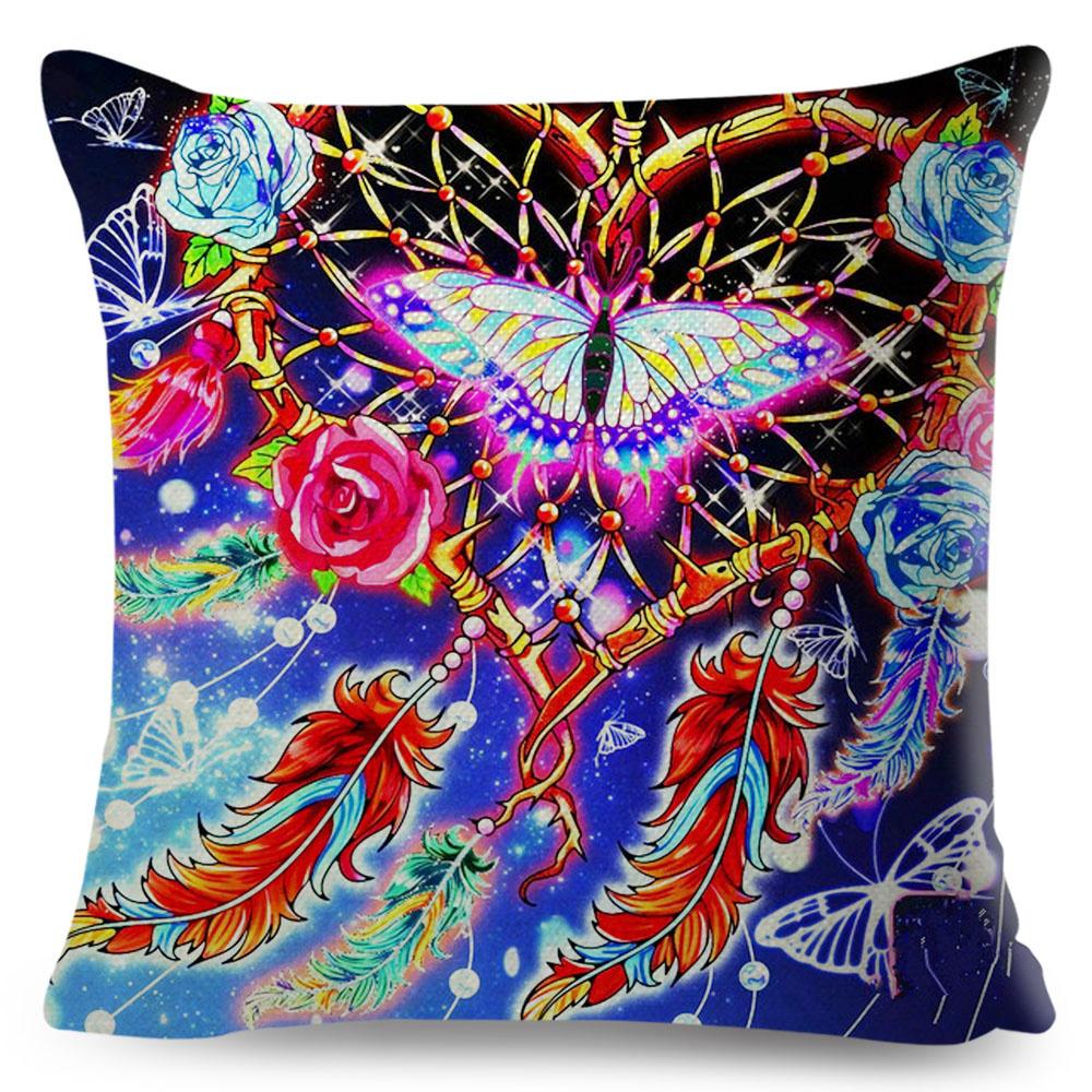 Fantasy Dream Catcher Series Decorative Pillowcase Bohemian watercolor cushion cover Sofa office seat cushion cover Home decor