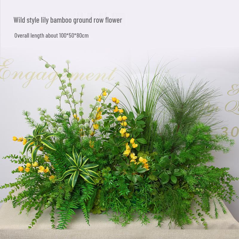 Mori Style Artificial Wedding Floral Aisle Decoration