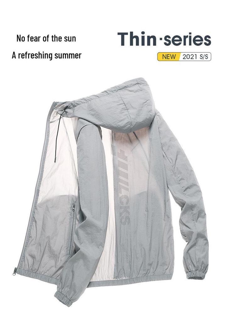 Men's Ultra-Thin Summer Windbreaker: Sun Protection, Breathable Outdoor Sports & Fishing Jacket