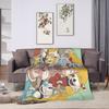 Cupheads & Mugmans Blanket Cartoon Warm Soft Funny Plush Throw Blanket For Kids Adult Living Room Flannel Bedspread Bed Cover