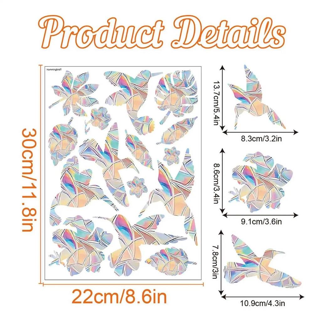 Christmas Windows Rainbow Prism Stickers Rainbow Film for Window Glass Clings Static Removable Suncatcher Decal Sticker