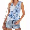 Women's V-neck Fashion Casual Floral Print Summer Vest Top