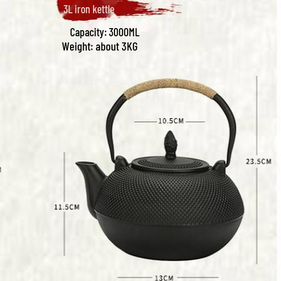 Small Cast Iron Kettle Teapot for Stove-Top Use
