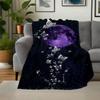 Purple Moon Butterfly Wallpapers for iPhone & AndroidBlanket Flannel Throw Blanket for Sofa, Bed, Travel, Camping, Office