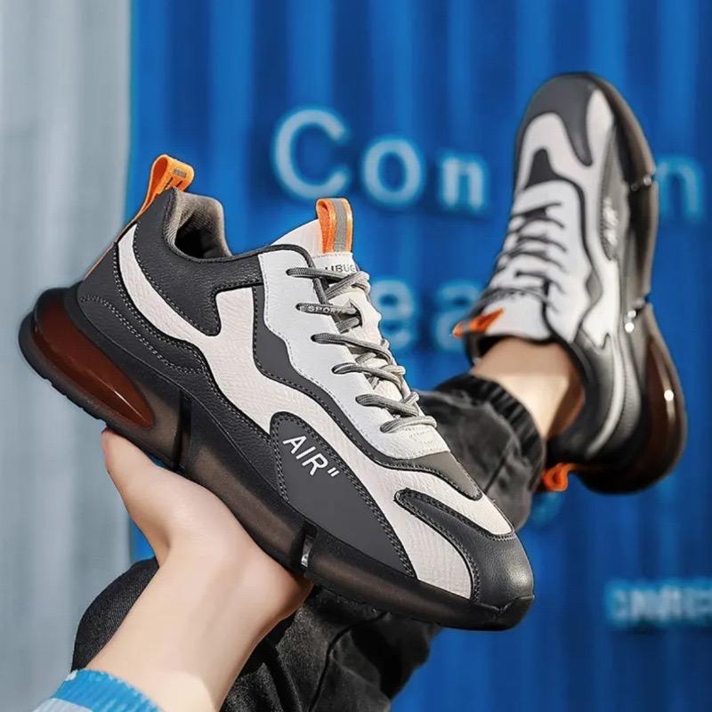 2025 Spring New Leather Men's Shoes Fashion and Comfortable Casual Sports Shoes Anti Slip and Wear Resistant Running Shoes