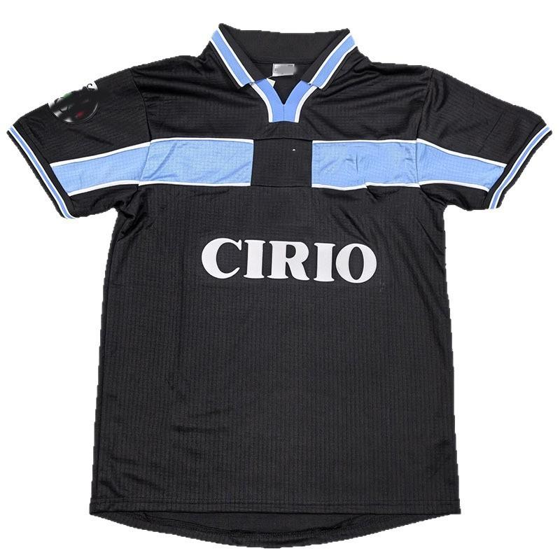 Retro 1998-1999 Lazio Away Soccer Jersey Short Sleeve Mens Football Shirt S To XXL