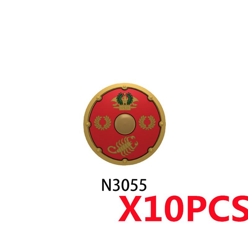 Medieval Military MOC Castle Knight Building Blocks Figures Accessories King Helmet Shield Flags Shoulders Armor Toy Gift N031