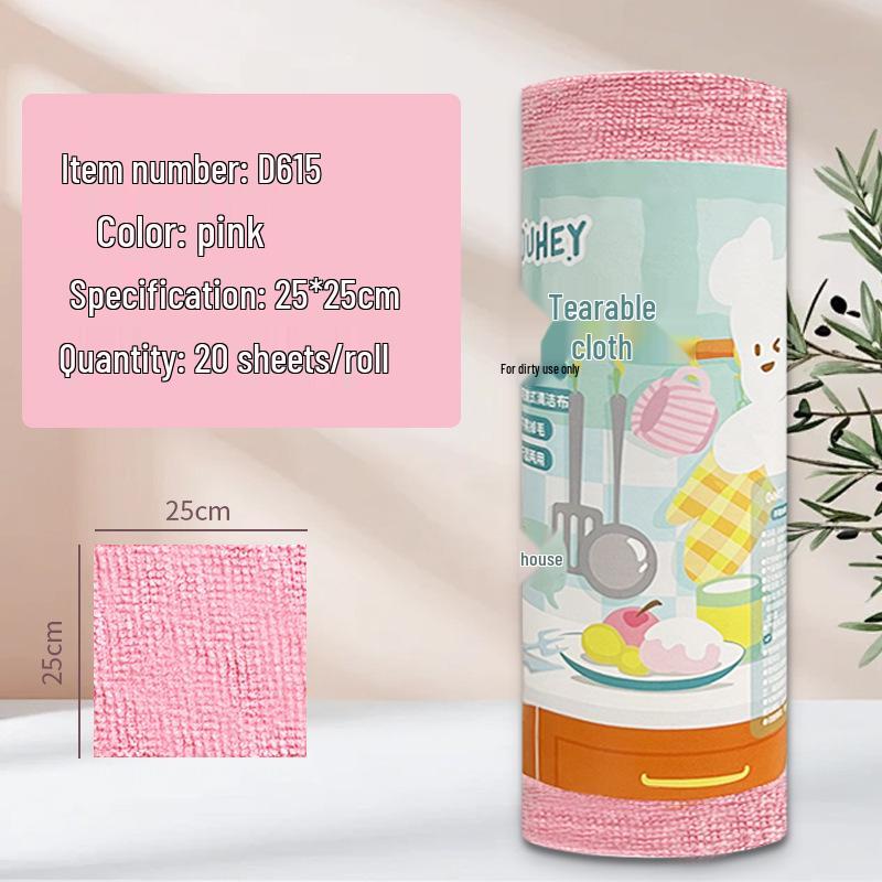 Multi-Use Absorbent Oil-Removing Tearable Dishcloth for Kitchen Cleaning