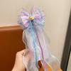 Bowknot Ribbon Hair Clips Mermaid Ponytail Headdress New Princess Headwear  Girls