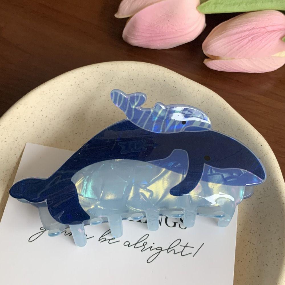 Rutschfeste Acetat-Haarspangen Cartoon-Delfin-Klammern Niedliche Wal-Haarklammer Haaraccessoires