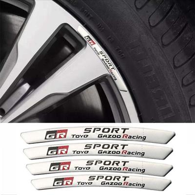 4 adet GR süper spor performans araba tekerlek etiketi HV YARiS RZ RC RS C-HR Corolla Prius Harrier Camry Prado Highlander