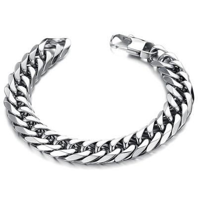 2021 neue Mode Kubanische Kette männer Armband Klassische Edelstahl 14mm Breite Kette Armband männer und frauen schmuck Geschenke