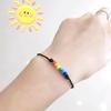 3Pcs/set Boho Couple Bracelet Love Heart Friendship Braided Rope Rainbow Beaded Bracelet  Party